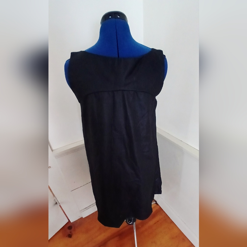 NWT H&M Elegant Black Sleeveless Midi Swing Dress Dress - Picture 4 of 10